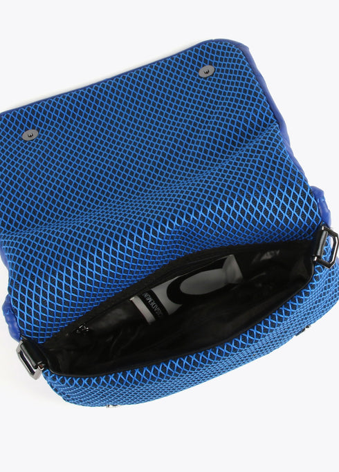 Bandolera acolchada efecto piel azul AZUL ELECTRICO